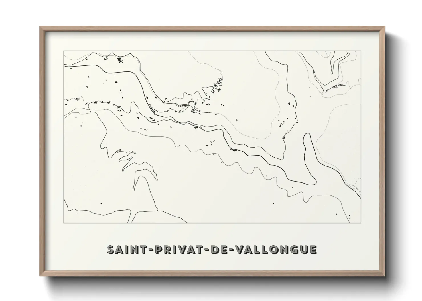 Une affiche de carte sur Saint-Privat-de-Vallongue