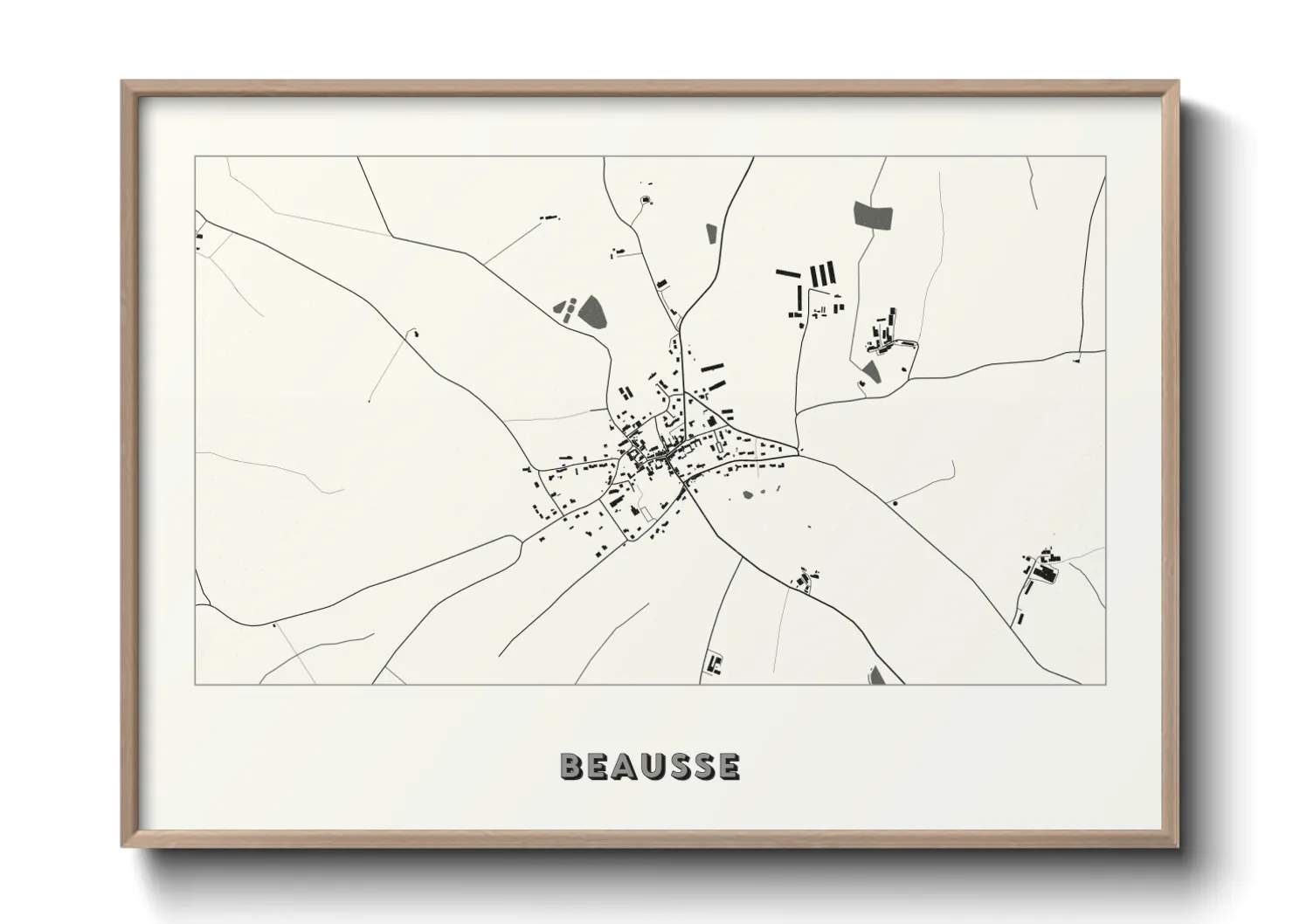 Une affiche de carte sur Beausse