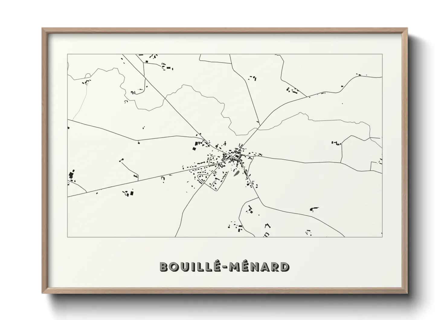 Une affiche de carte sur Bouillé-Ménard