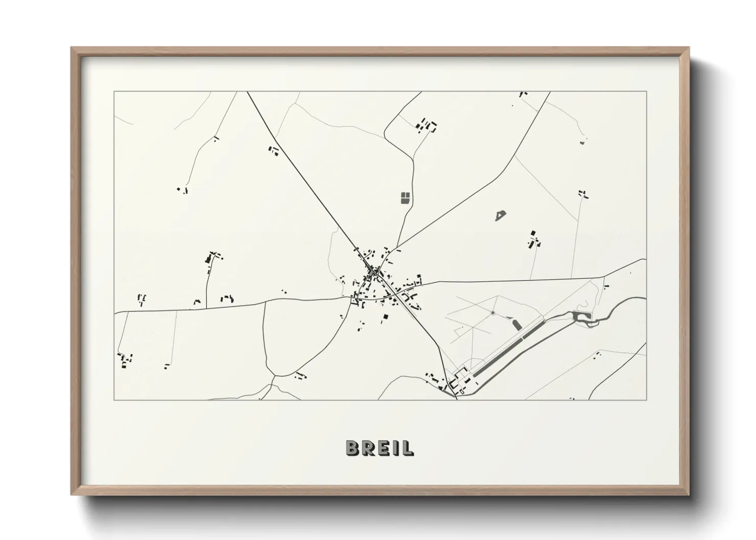 Une affiche de carte sur Breil