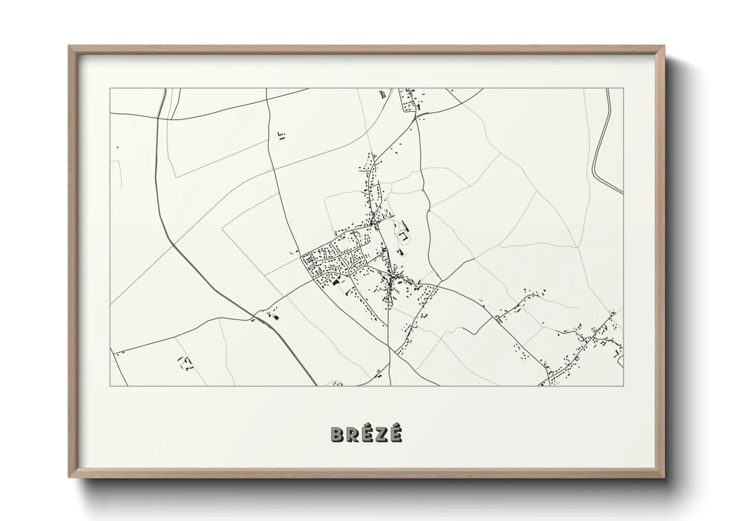 Une affiche de carte sur Brézé