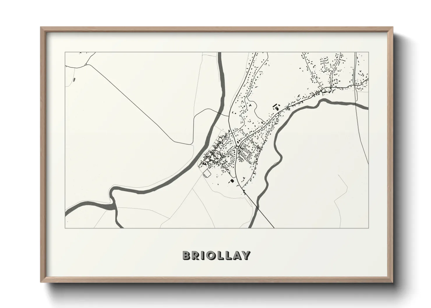 Une affiche de carte sur Briollay
