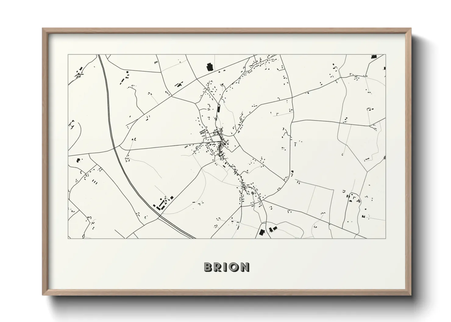 Une affiche de carte sur Brion