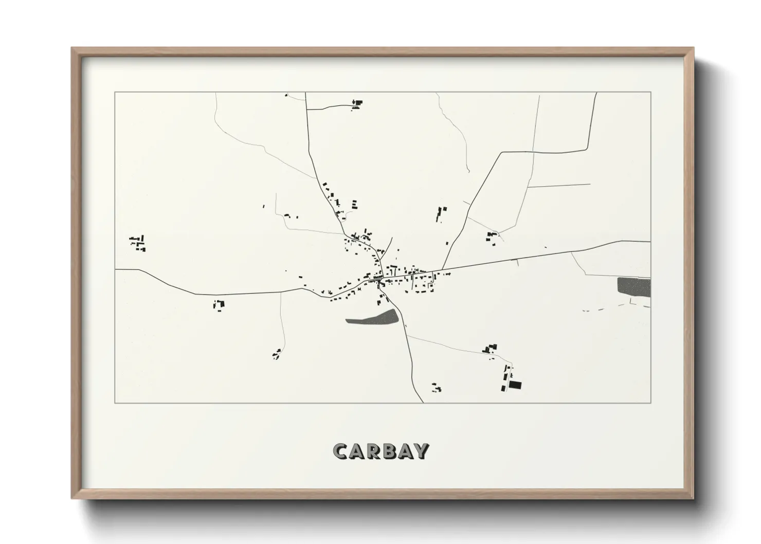 Une affiche de carte sur Carbay
