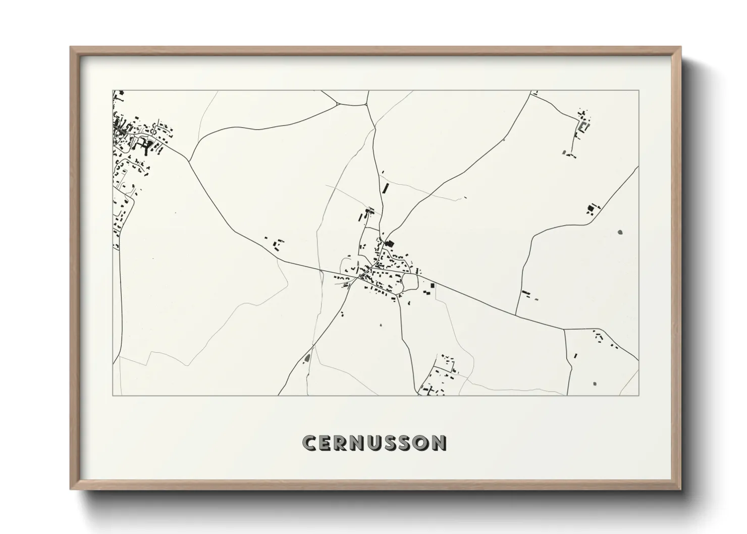 Une affiche de carte sur Cernusson