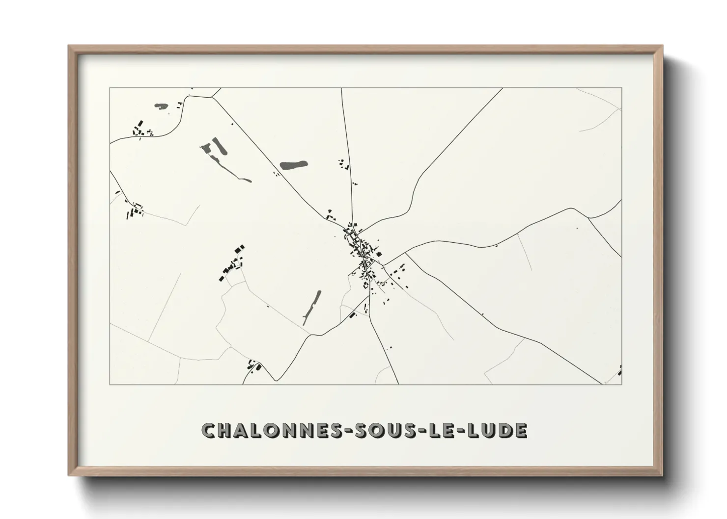 Une affiche de carte sur Chalonnes-sous-le-Lude