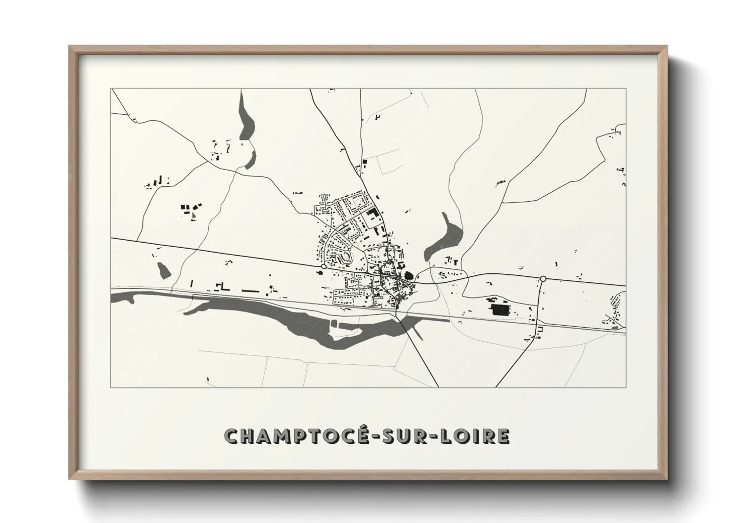Une affiche de carte sur Champtocé-sur-Loire
