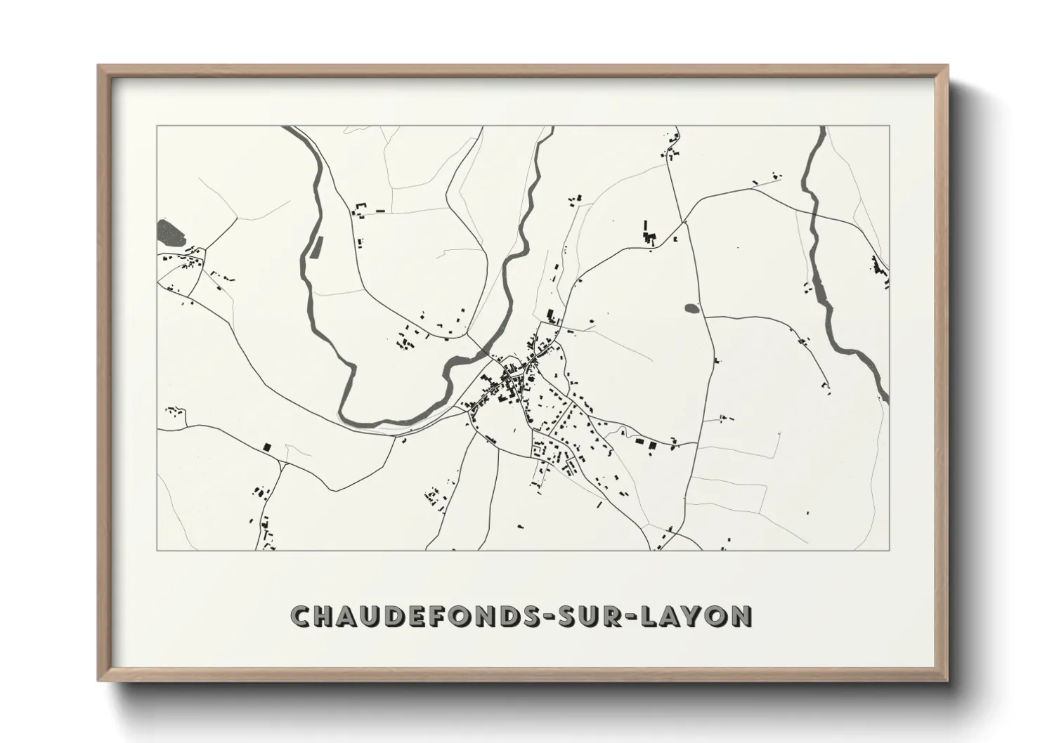Une affiche de carte sur Chaudefonds-sur-Layon