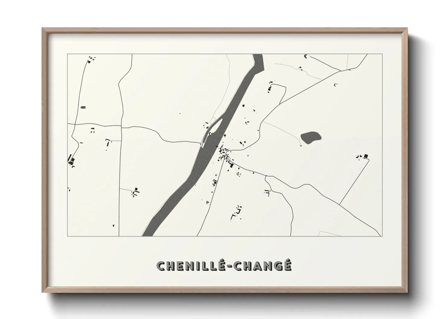 Une affiche de carte sur Chenillé-Changé