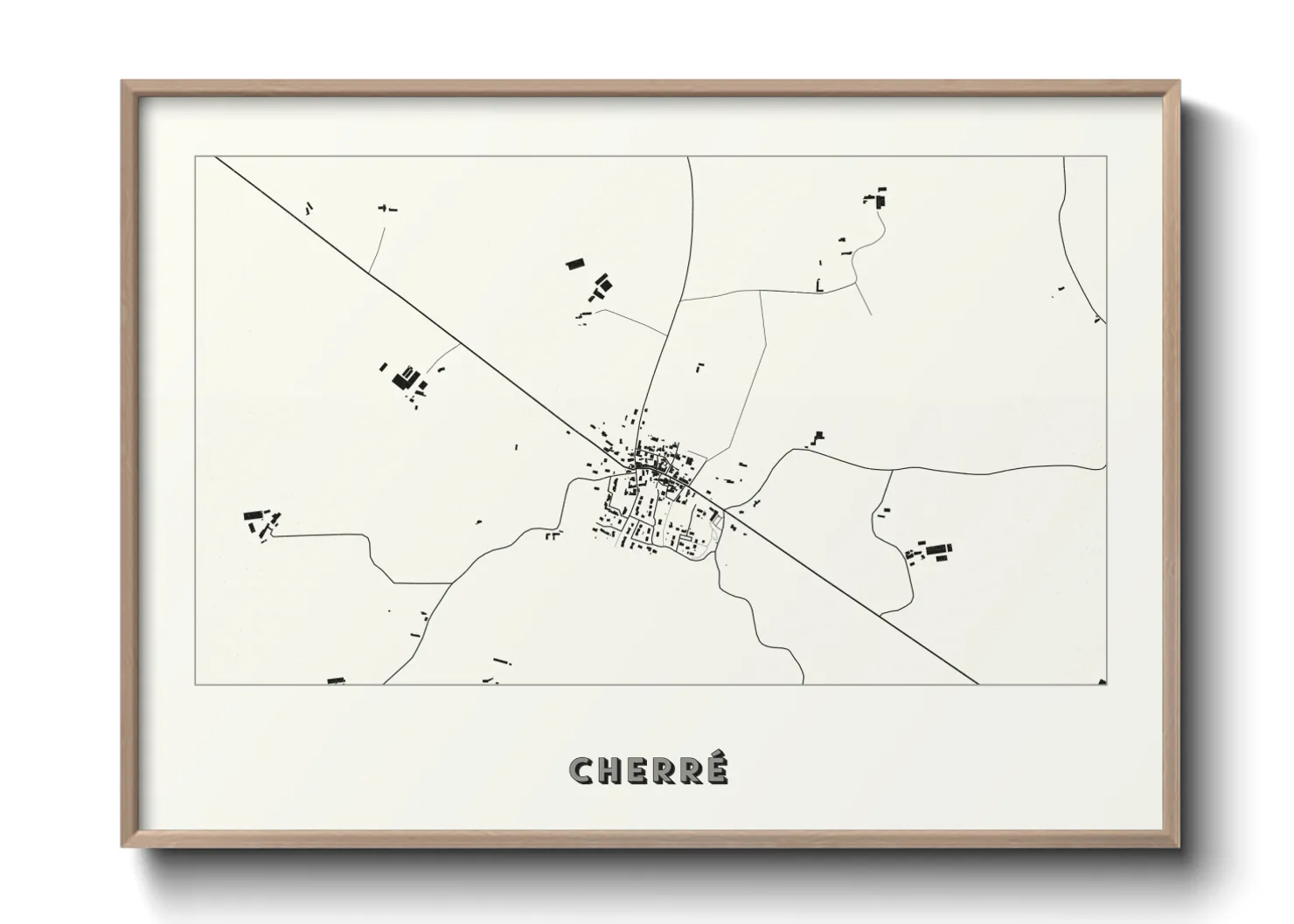 Une affiche de carte sur Cherré