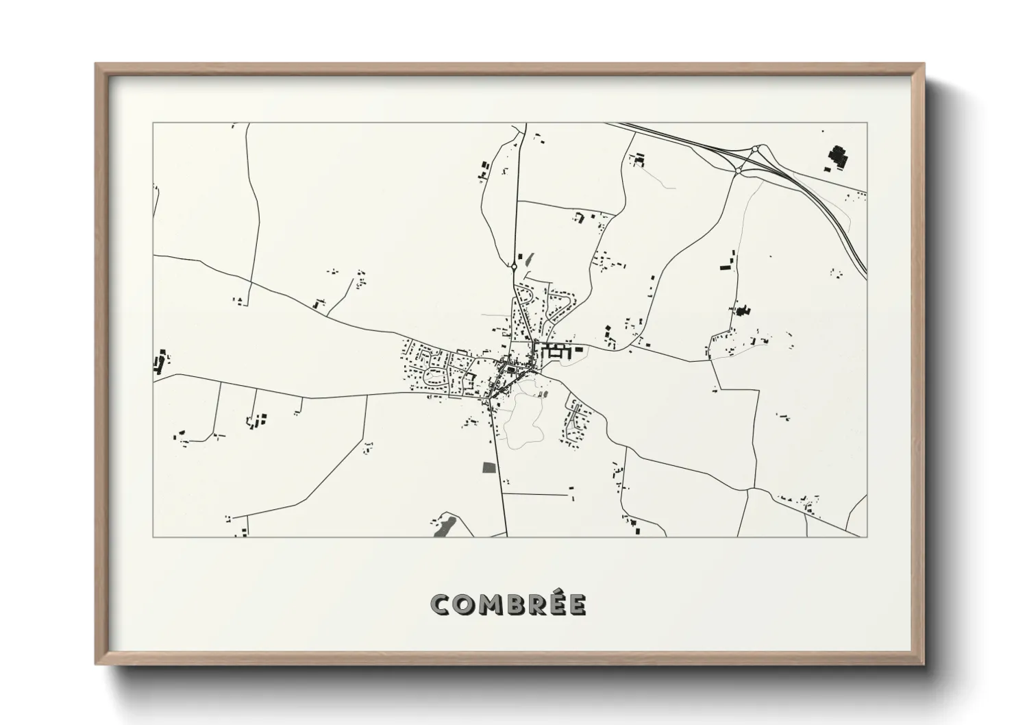 Une affiche de carte sur Combrée