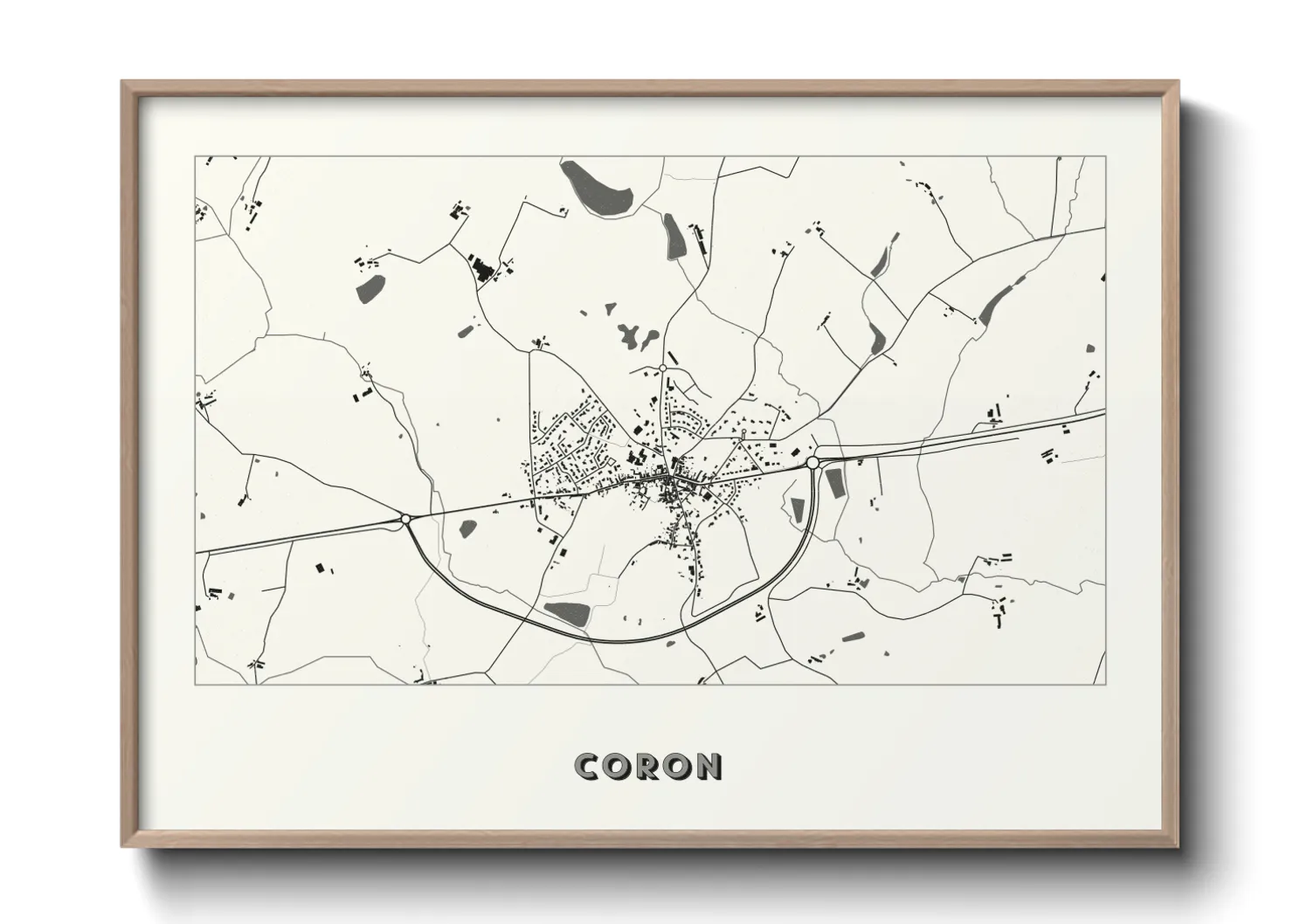 Une affiche de carte sur Coron