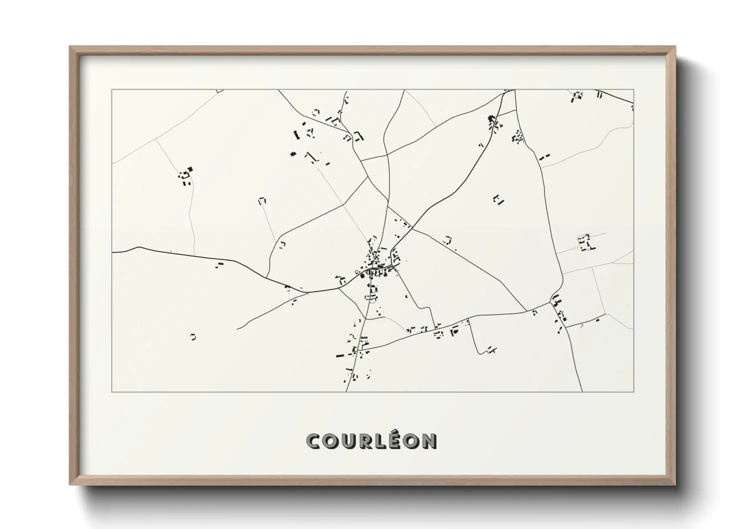 Une affiche de carte sur Courléon