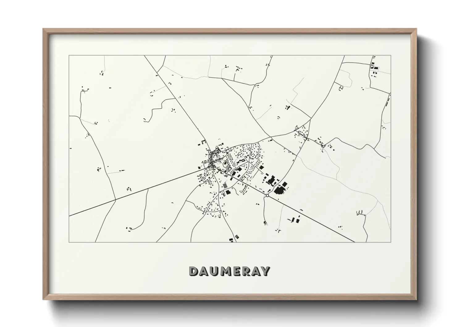 Une affiche de carte sur Daumeray