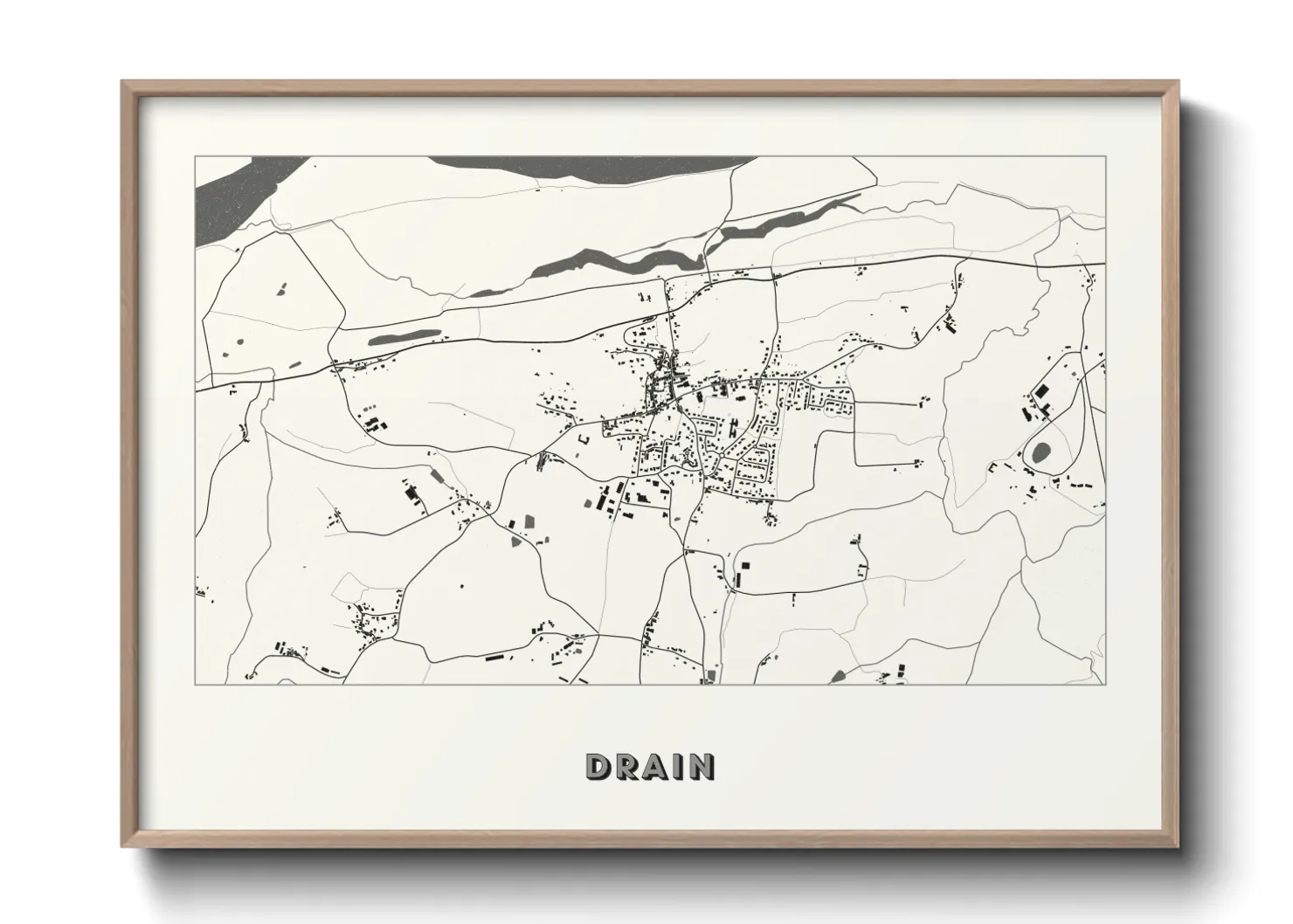 Une affiche de carte sur Drain