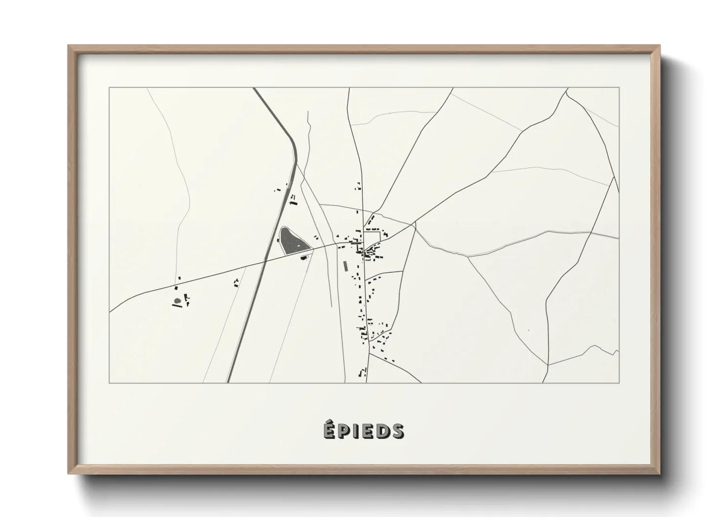 Une affiche de carte sur Épieds