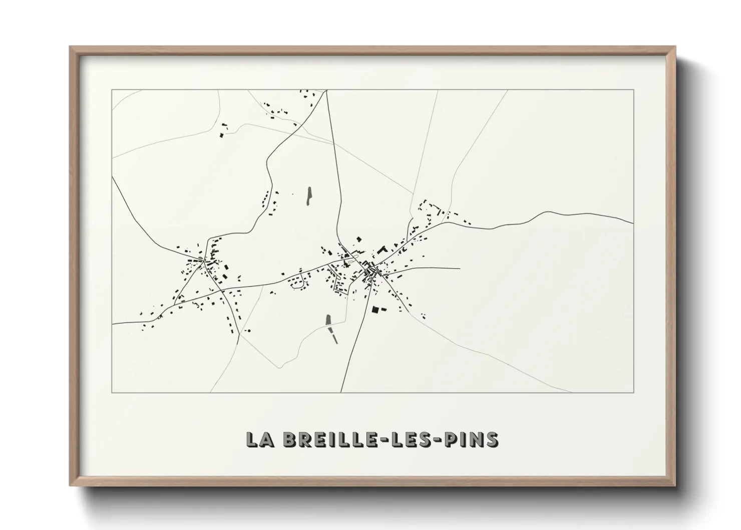Une affiche de carte sur La Breille-les-Pins