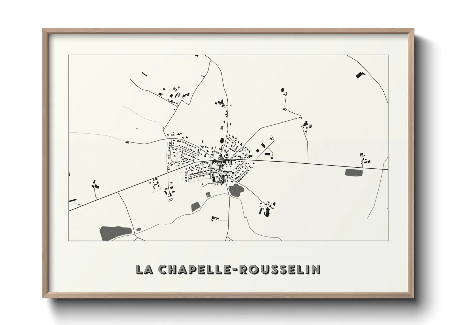 Une affiche de carte sur La Chapelle-Rousselin