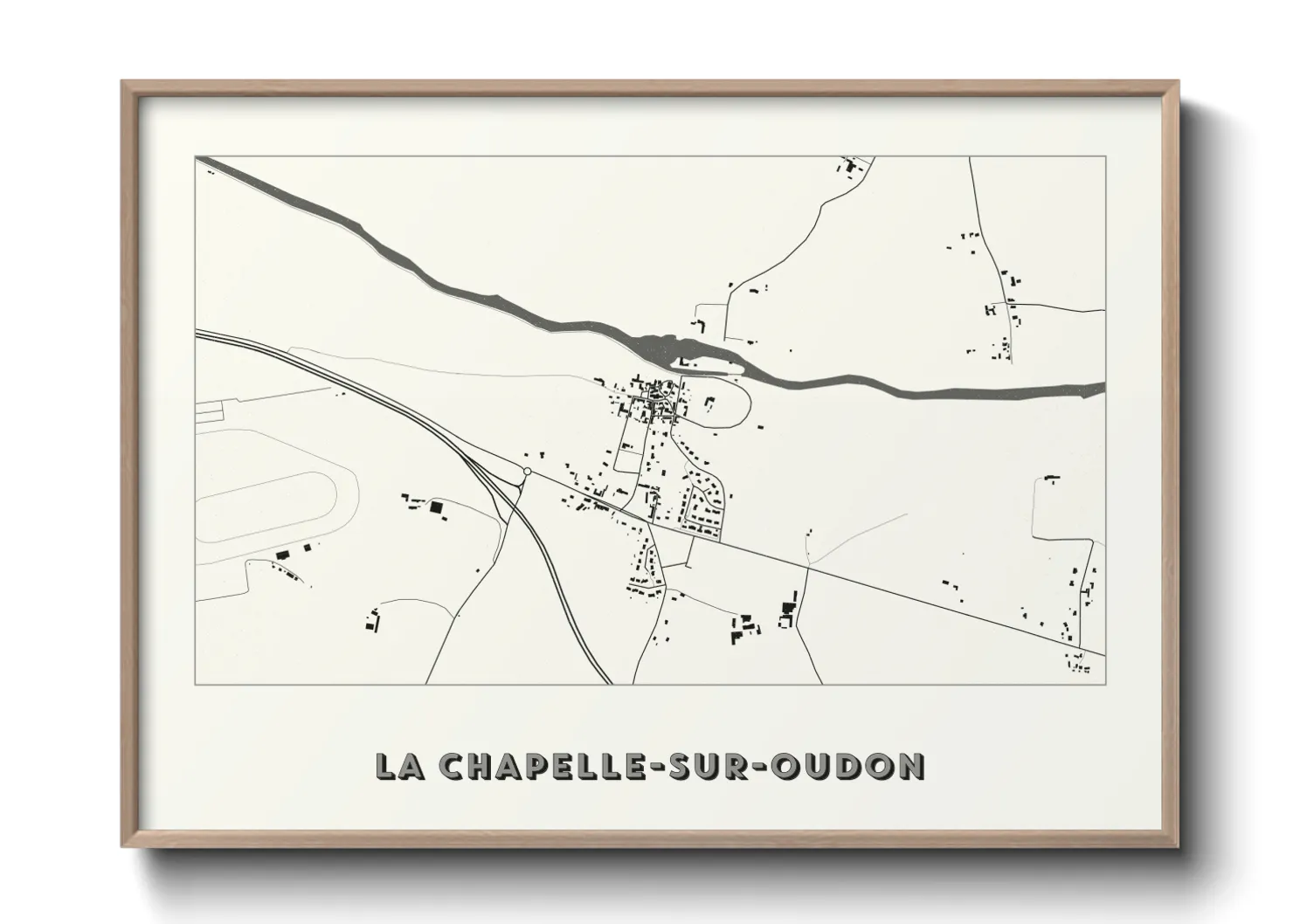 Une affiche de carte sur La Chapelle-sur-Oudon
