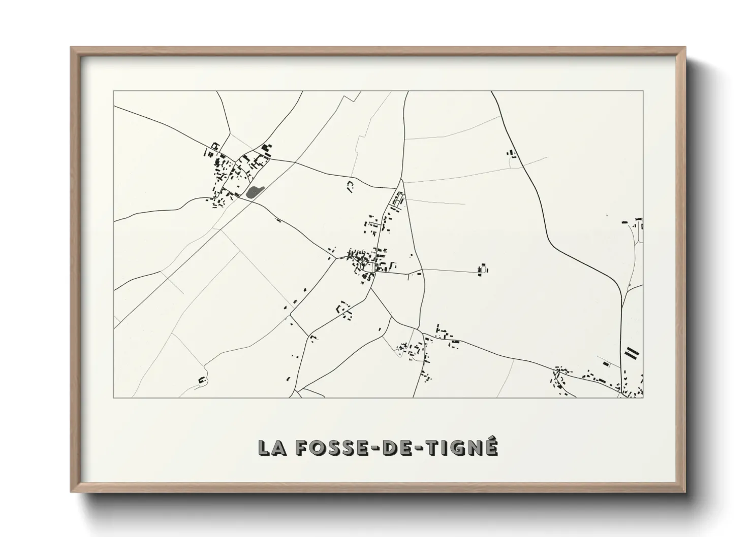 Une affiche de carte sur La Fosse-de-Tigné