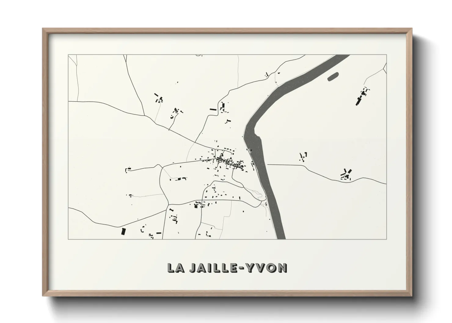 Une affiche de carte sur La Jaille-Yvon
