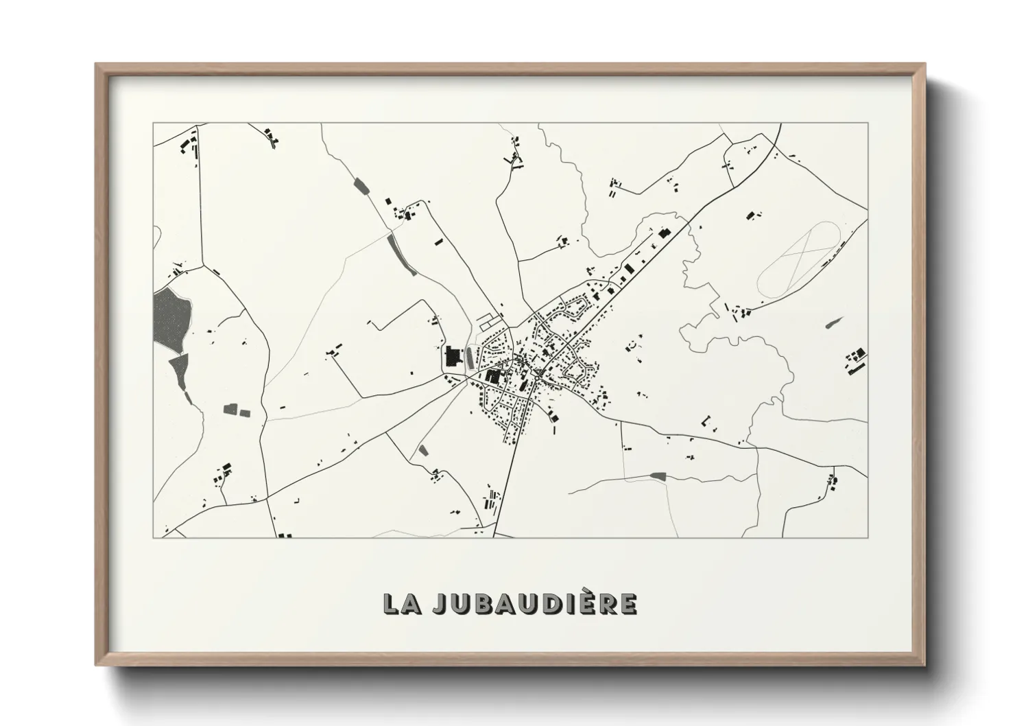 Une affiche de carte sur La Jubaudière