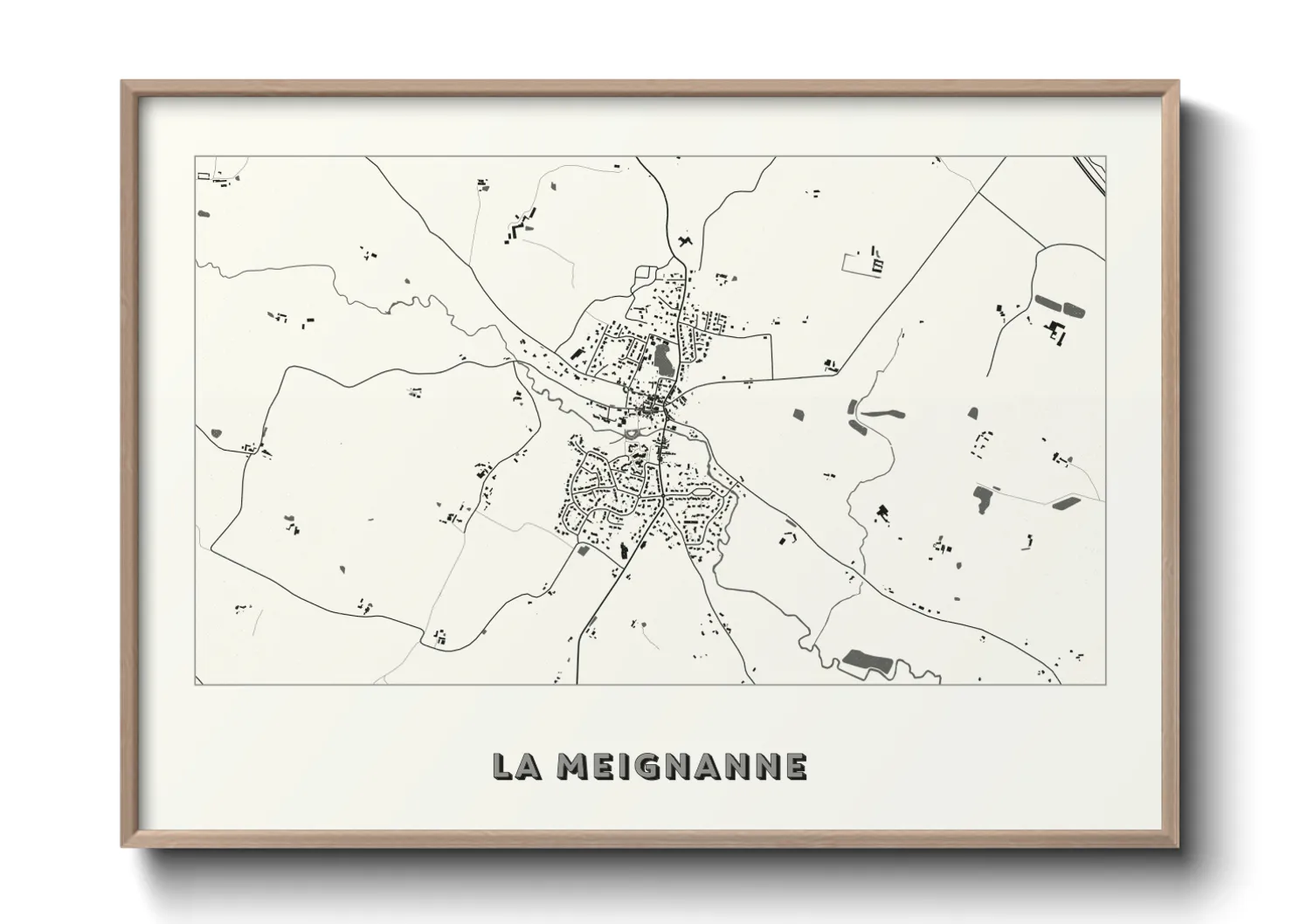 Une affiche de carte sur La Meignanne
