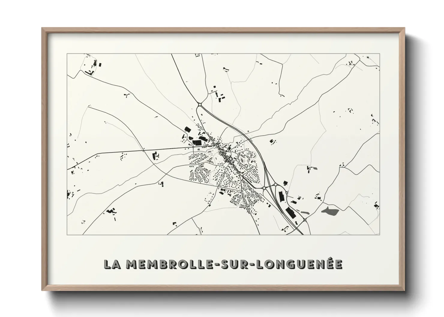 Une affiche de carte sur La Membrolle-sur-Longuenée