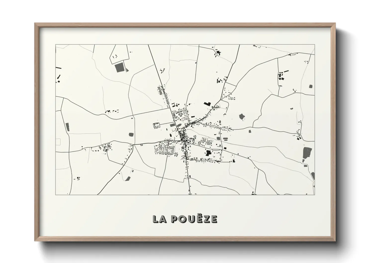 Une affiche de carte sur La Pouëze