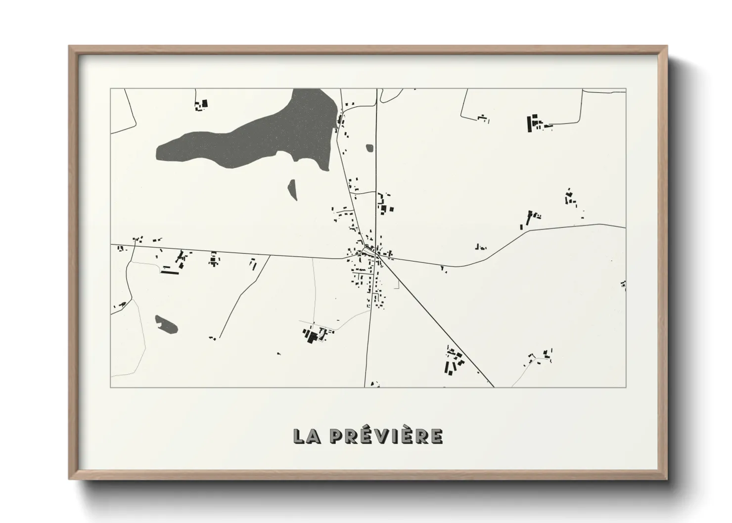 Une affiche de carte sur La Prévière