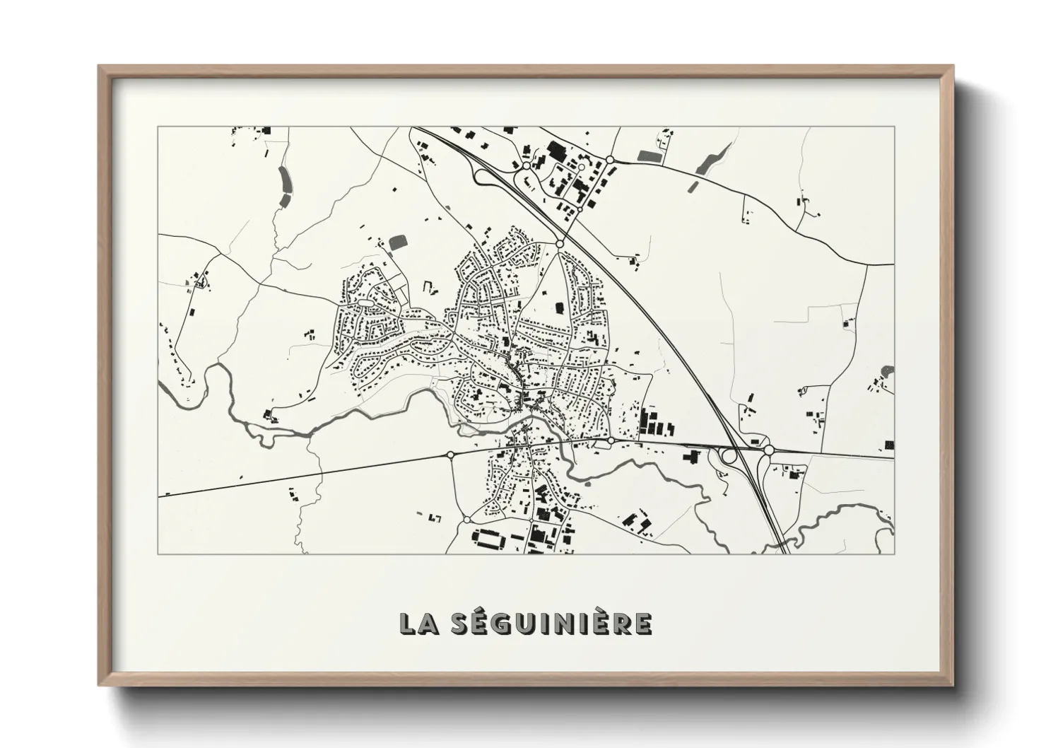 Une affiche de carte sur La Séguinière