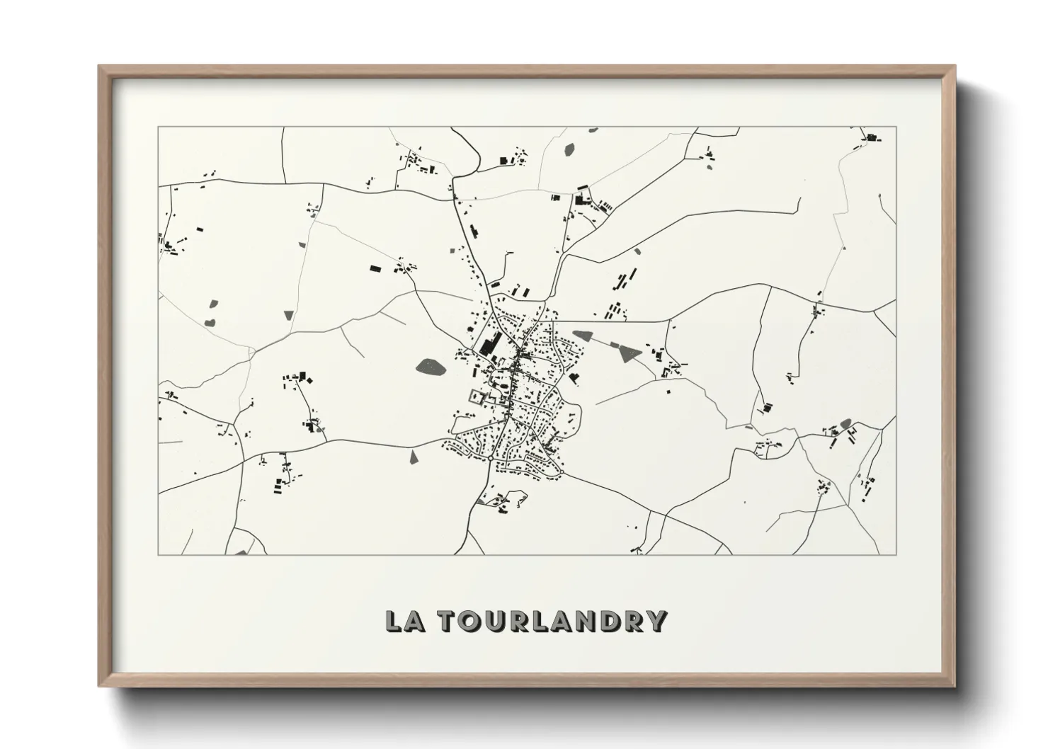 Une affiche de carte sur La Tourlandry