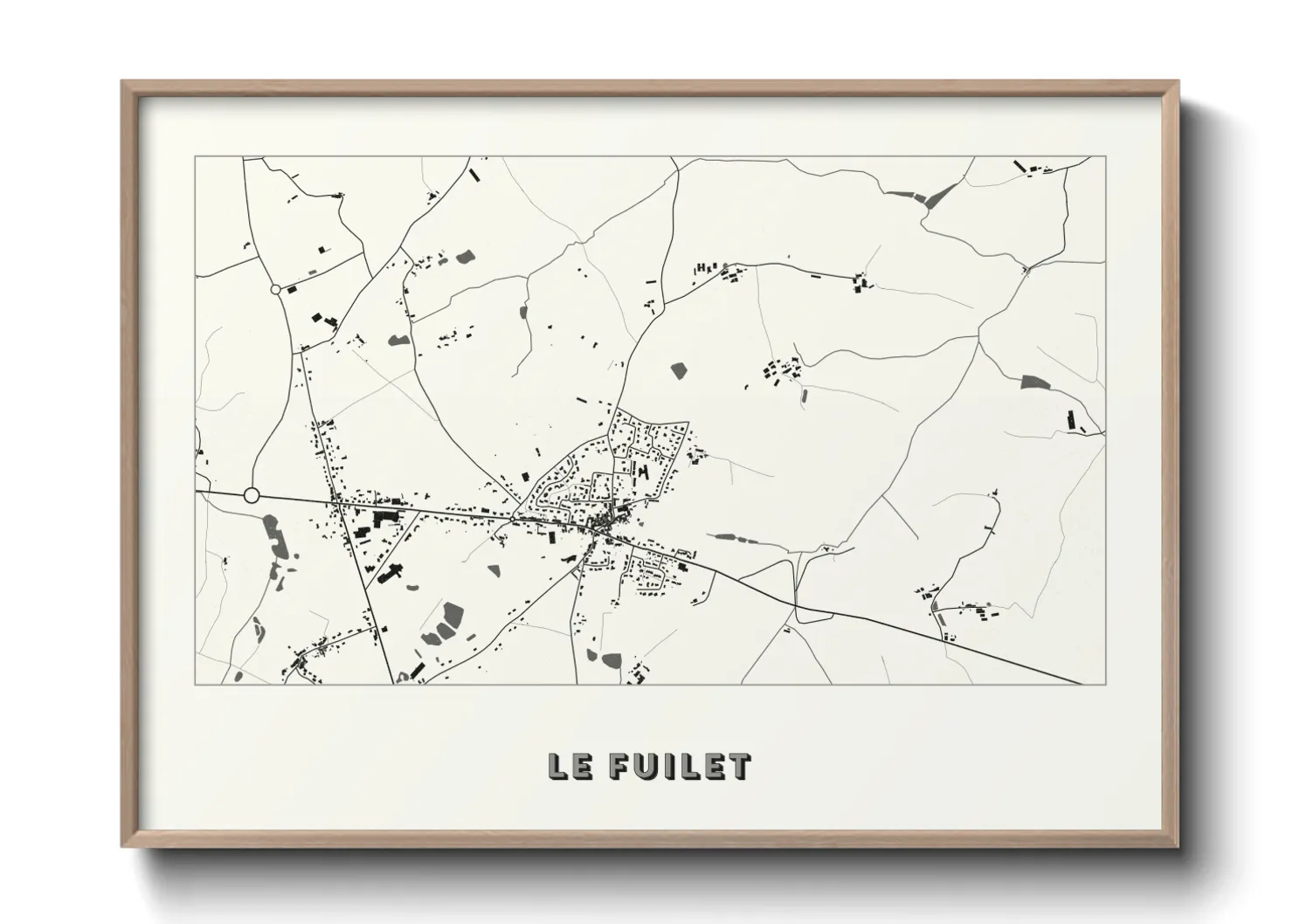 Une affiche de carte sur Le Fuilet