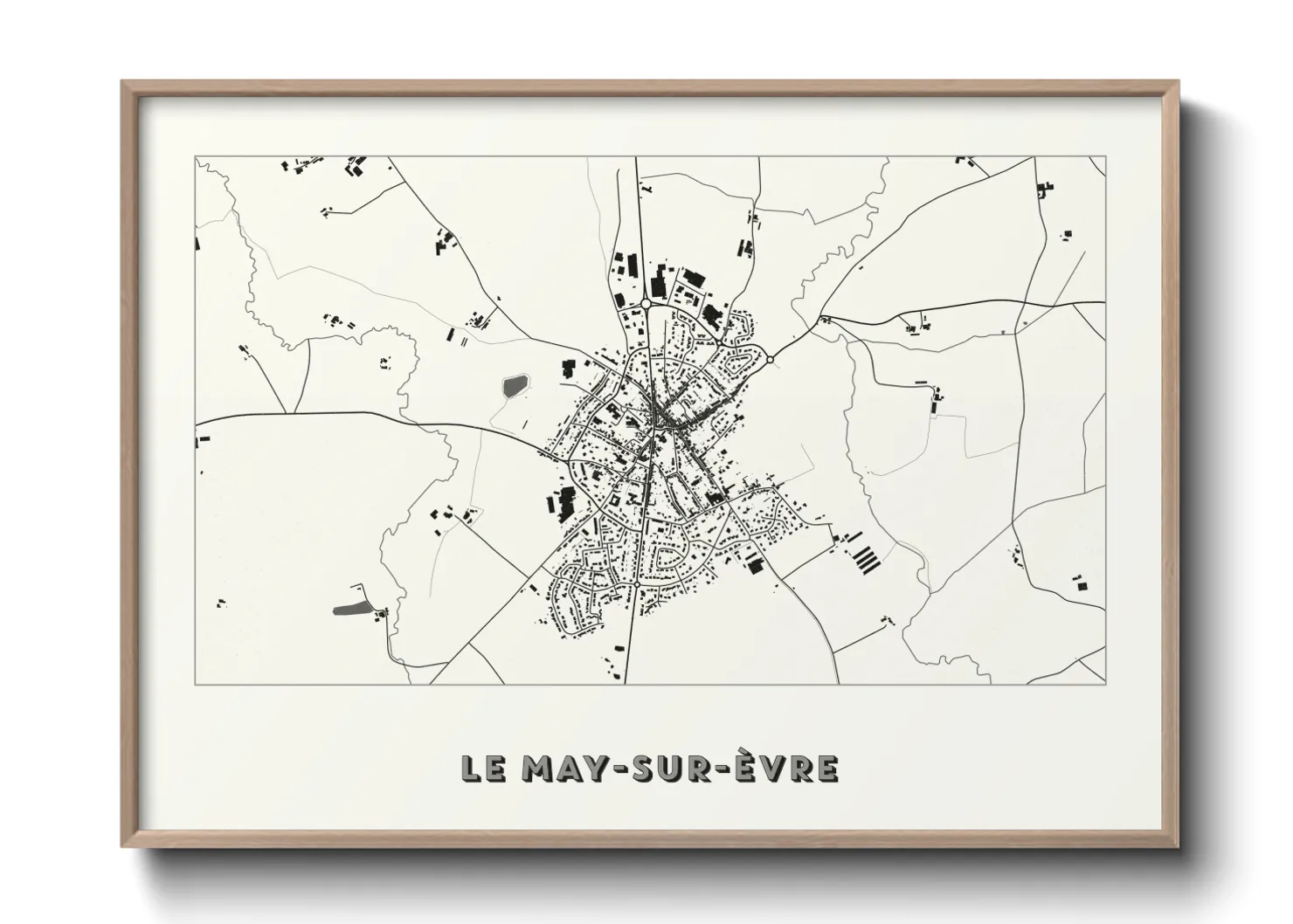 Une affiche de carte sur Le May-sur-Èvre