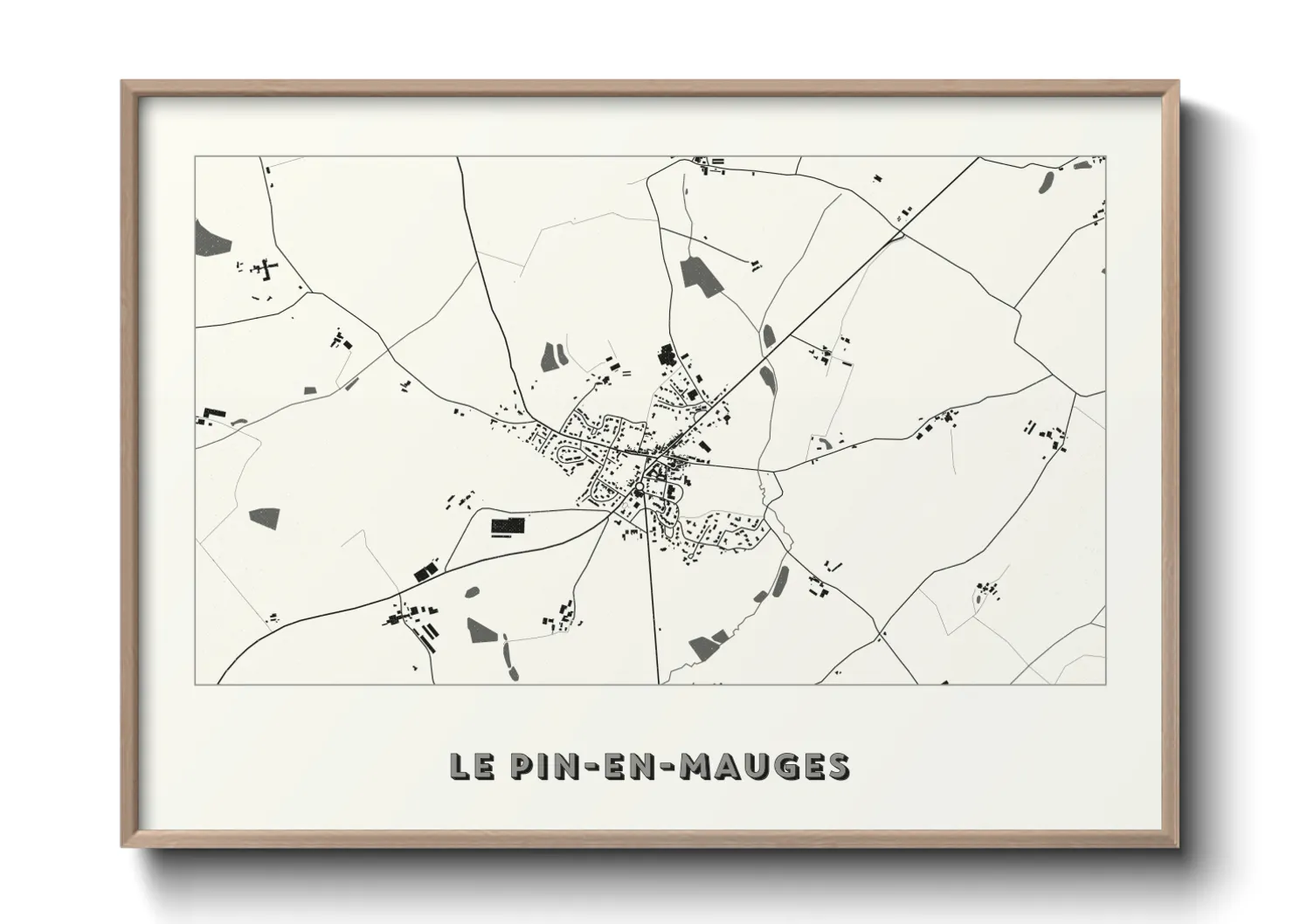 Une affiche de carte sur Le Pin-en-Mauges