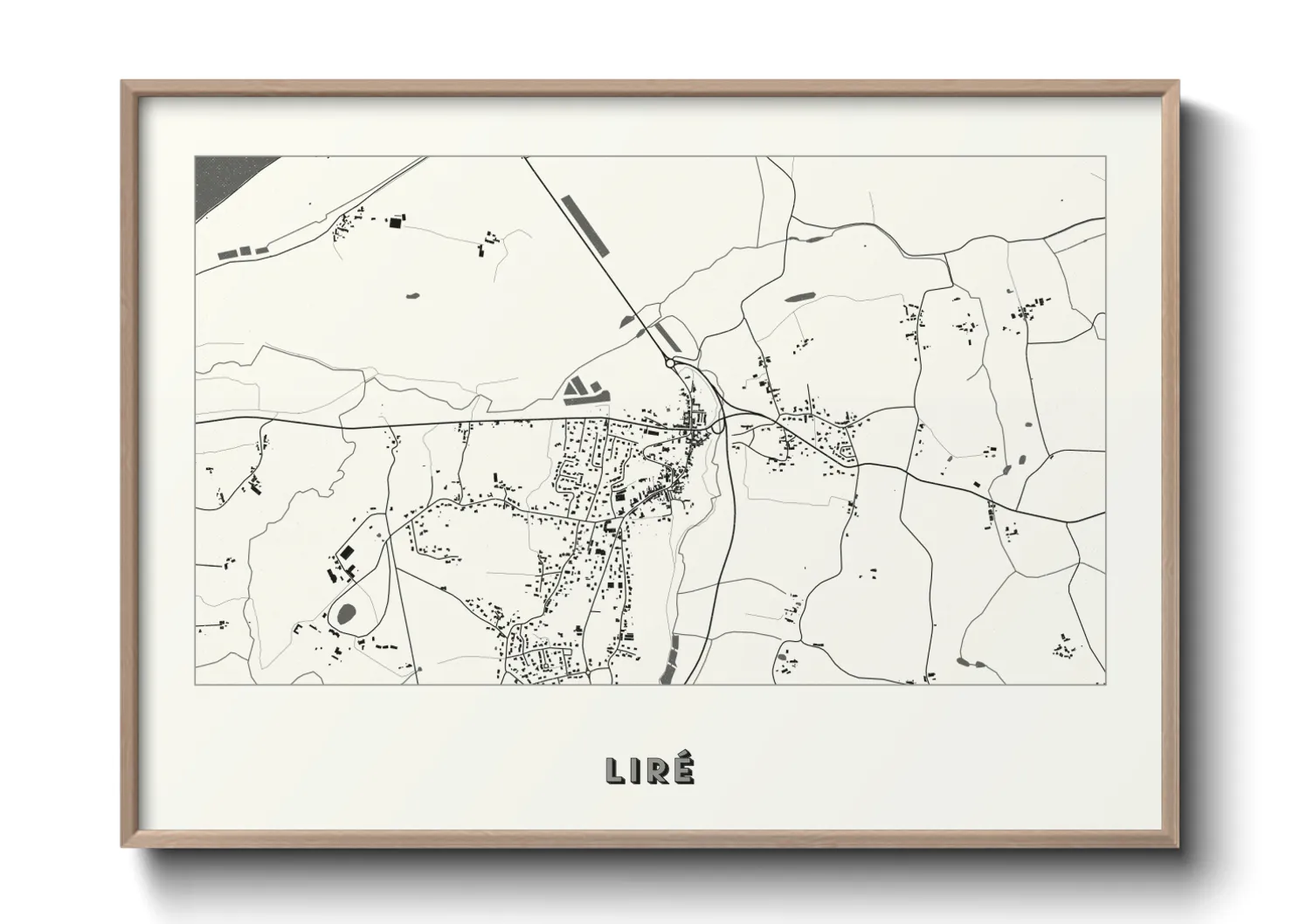 Une affiche de carte sur Liré