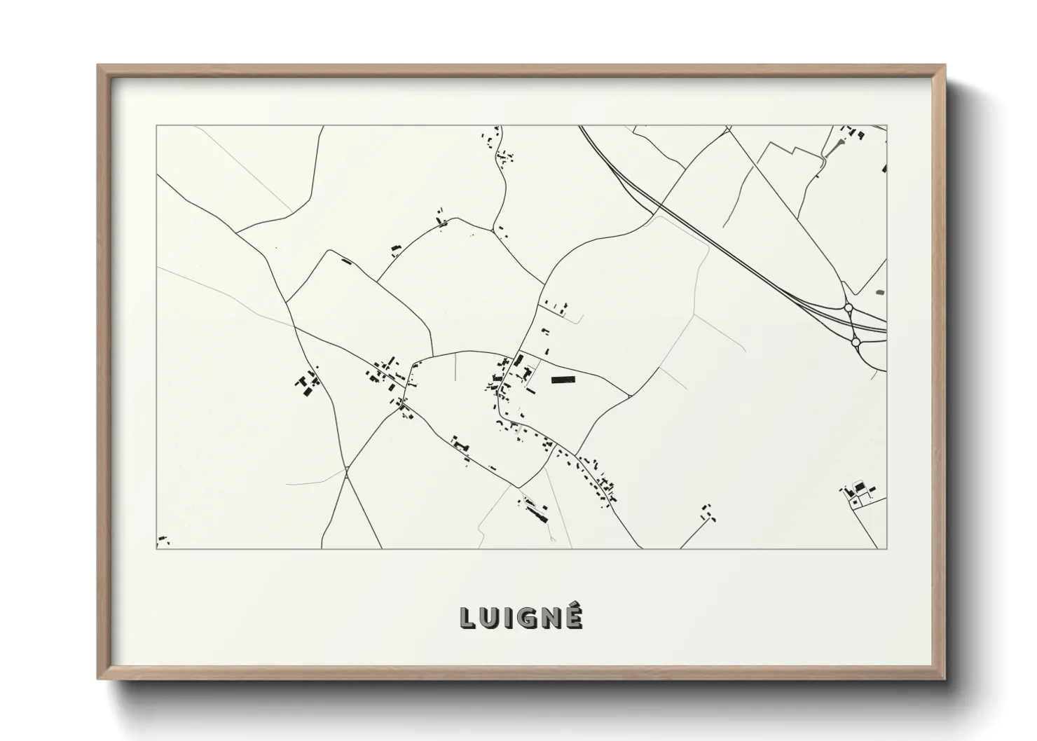 Une affiche de carte sur Luigné