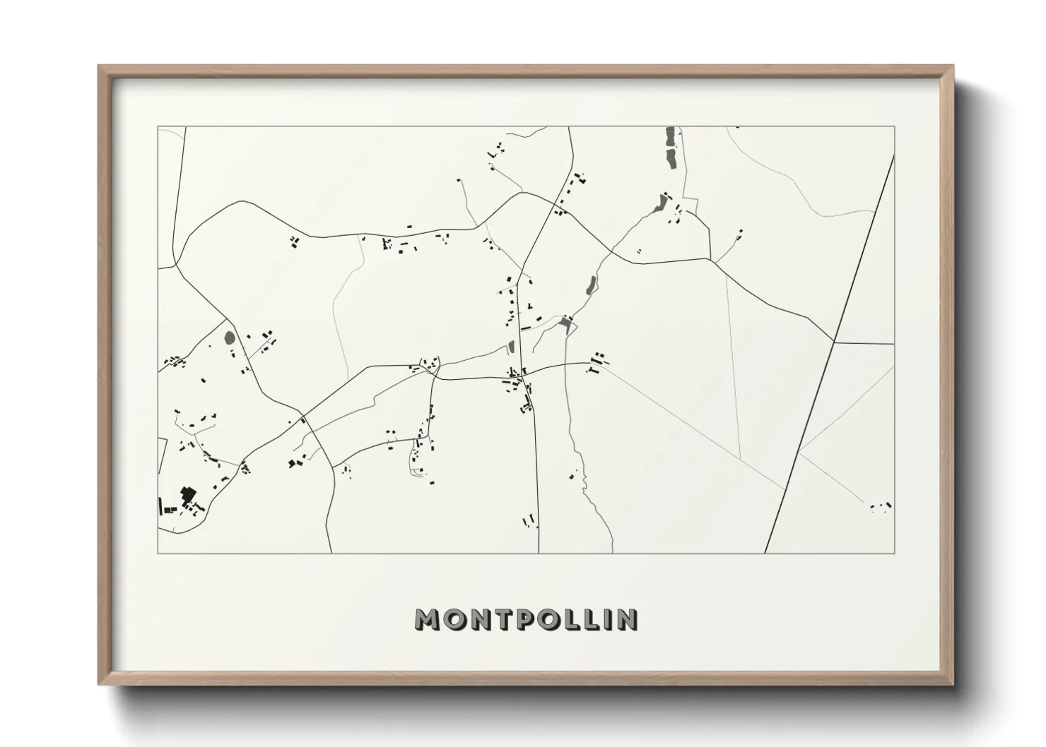 Une affiche de carte sur Montpollin