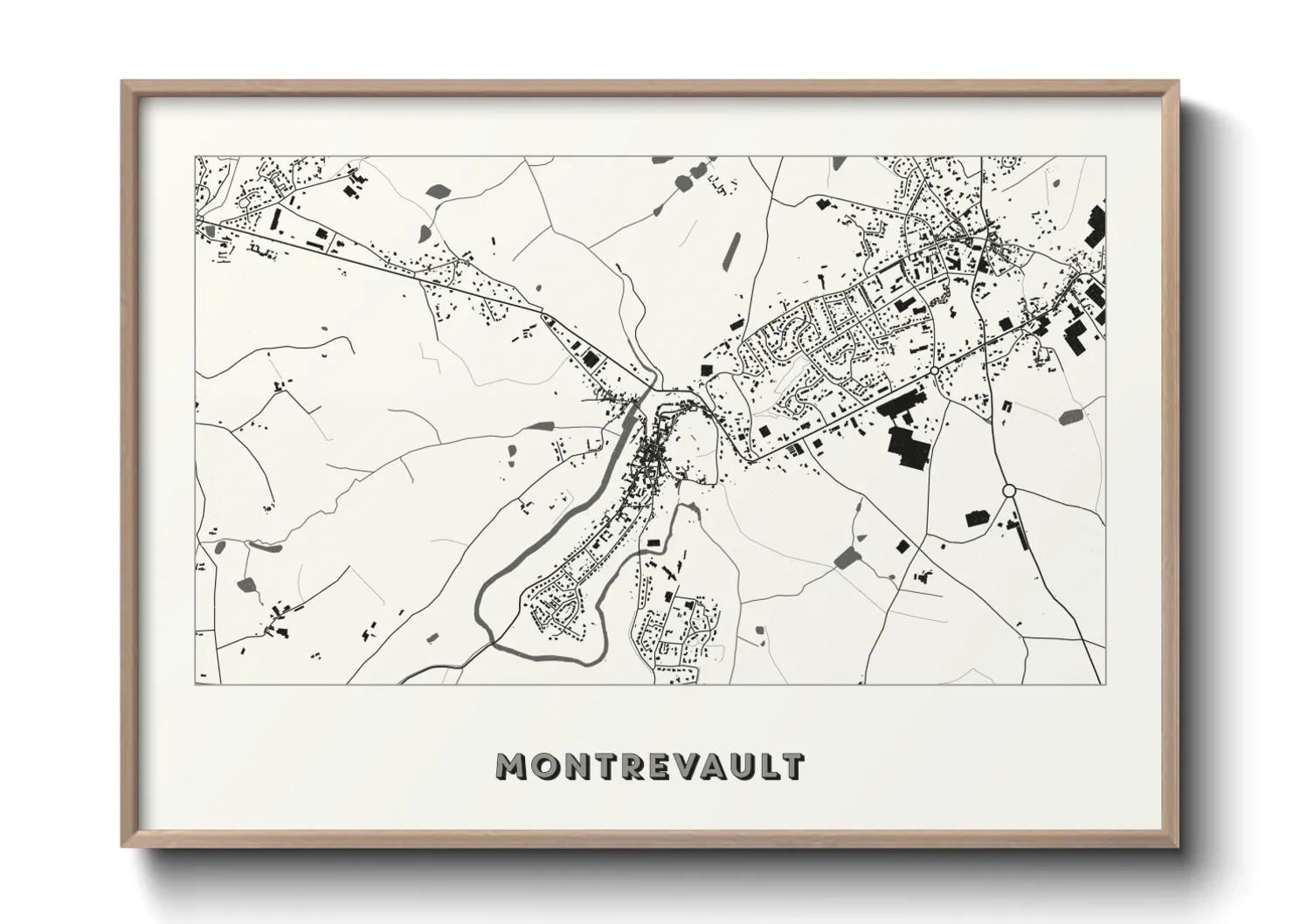 Une affiche de carte sur Montrevault