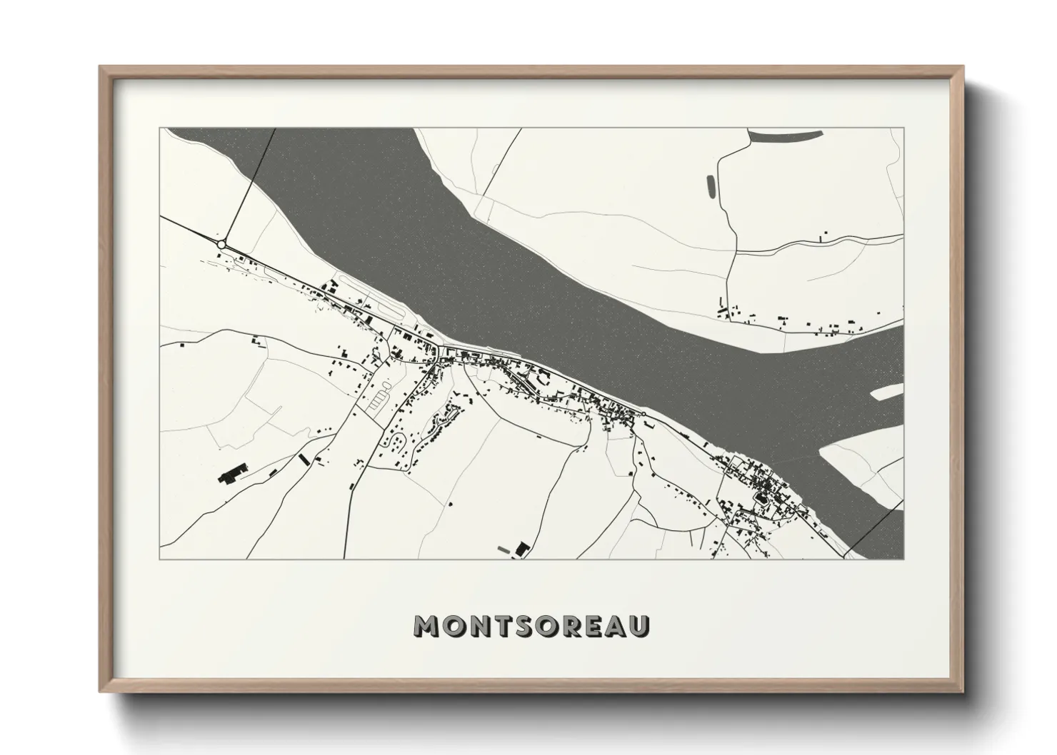 Une affiche de carte sur Montsoreau