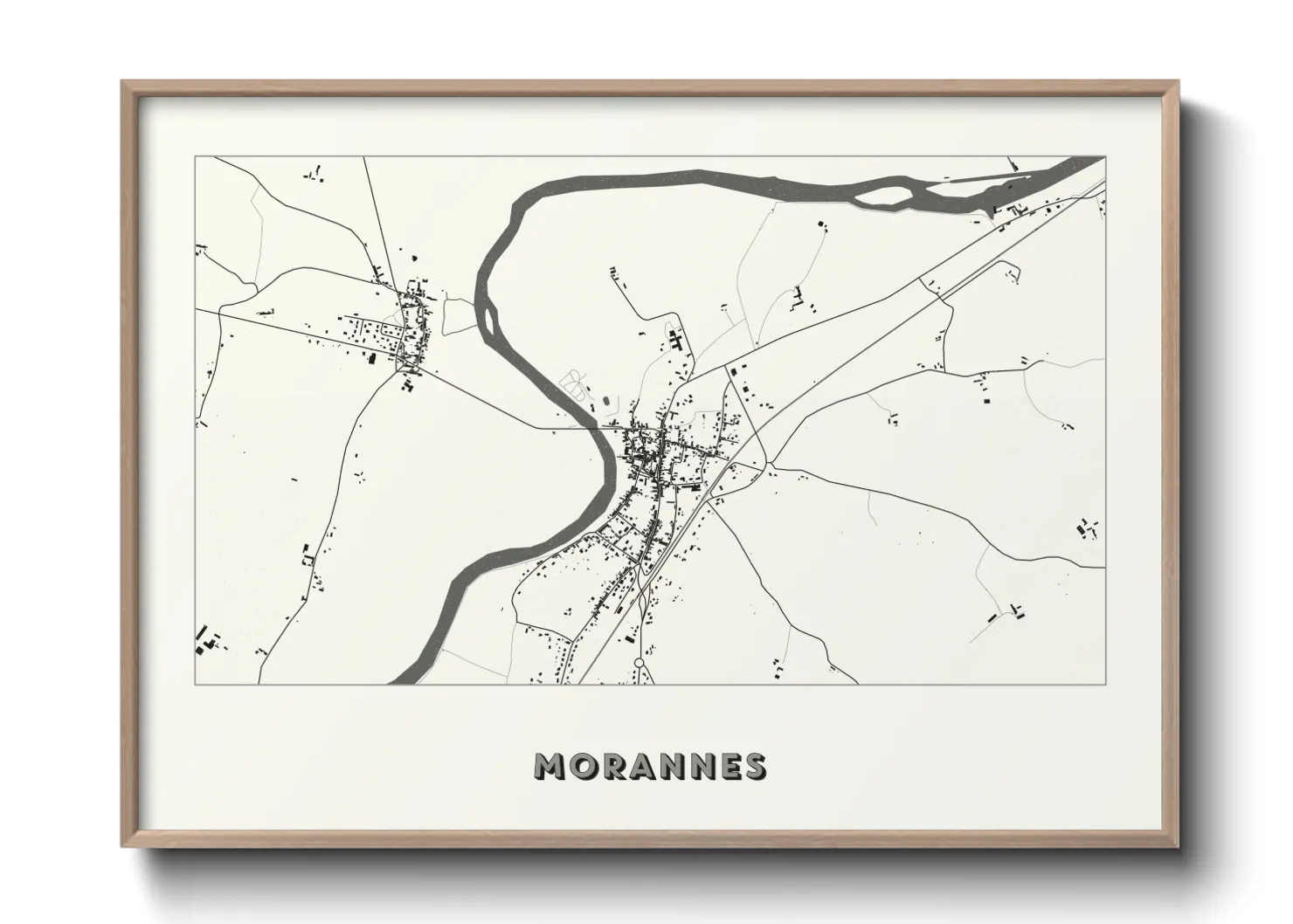 Une affiche de carte sur Morannes