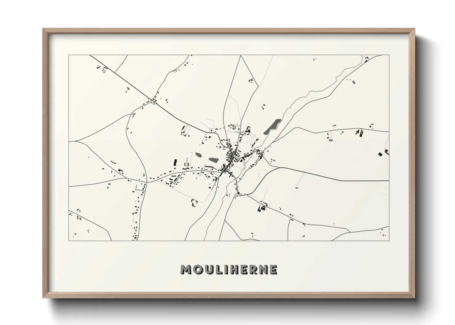 Une affiche de carte sur Mouliherne