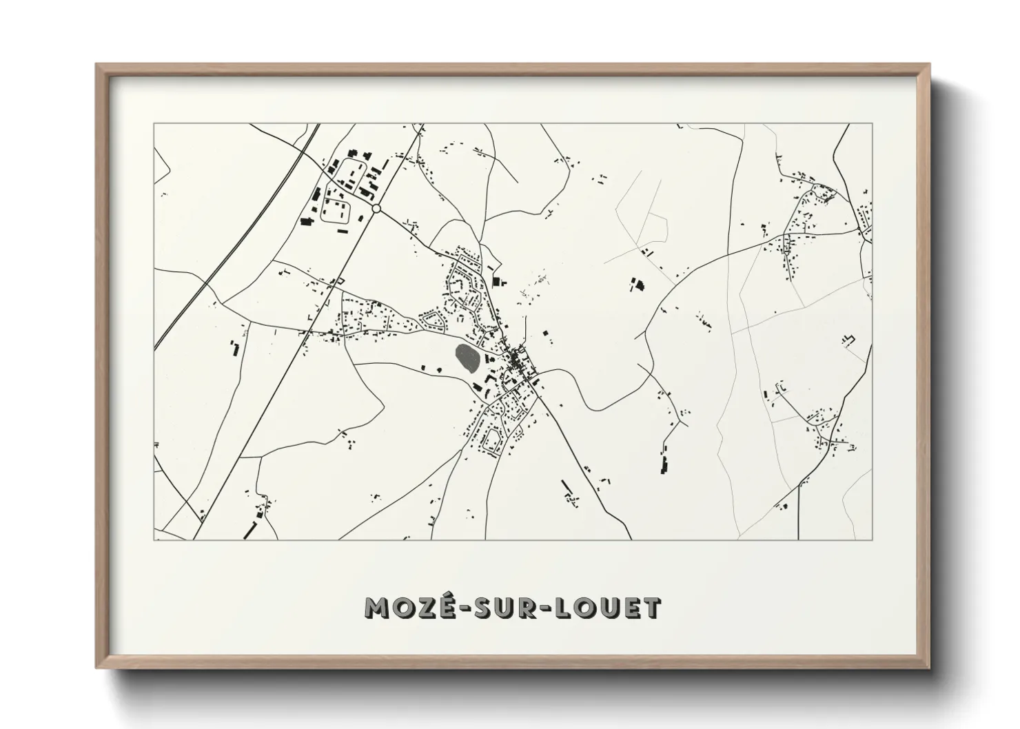 Une affiche de carte sur Mozé-sur-Louet