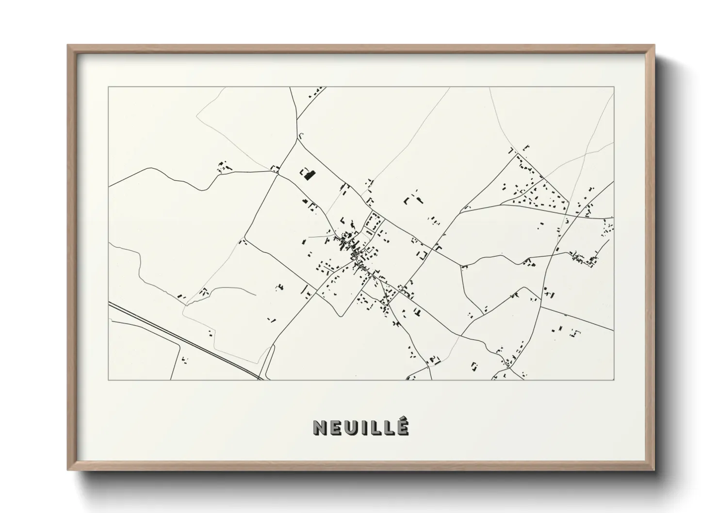 Une affiche de carte sur Neuillé