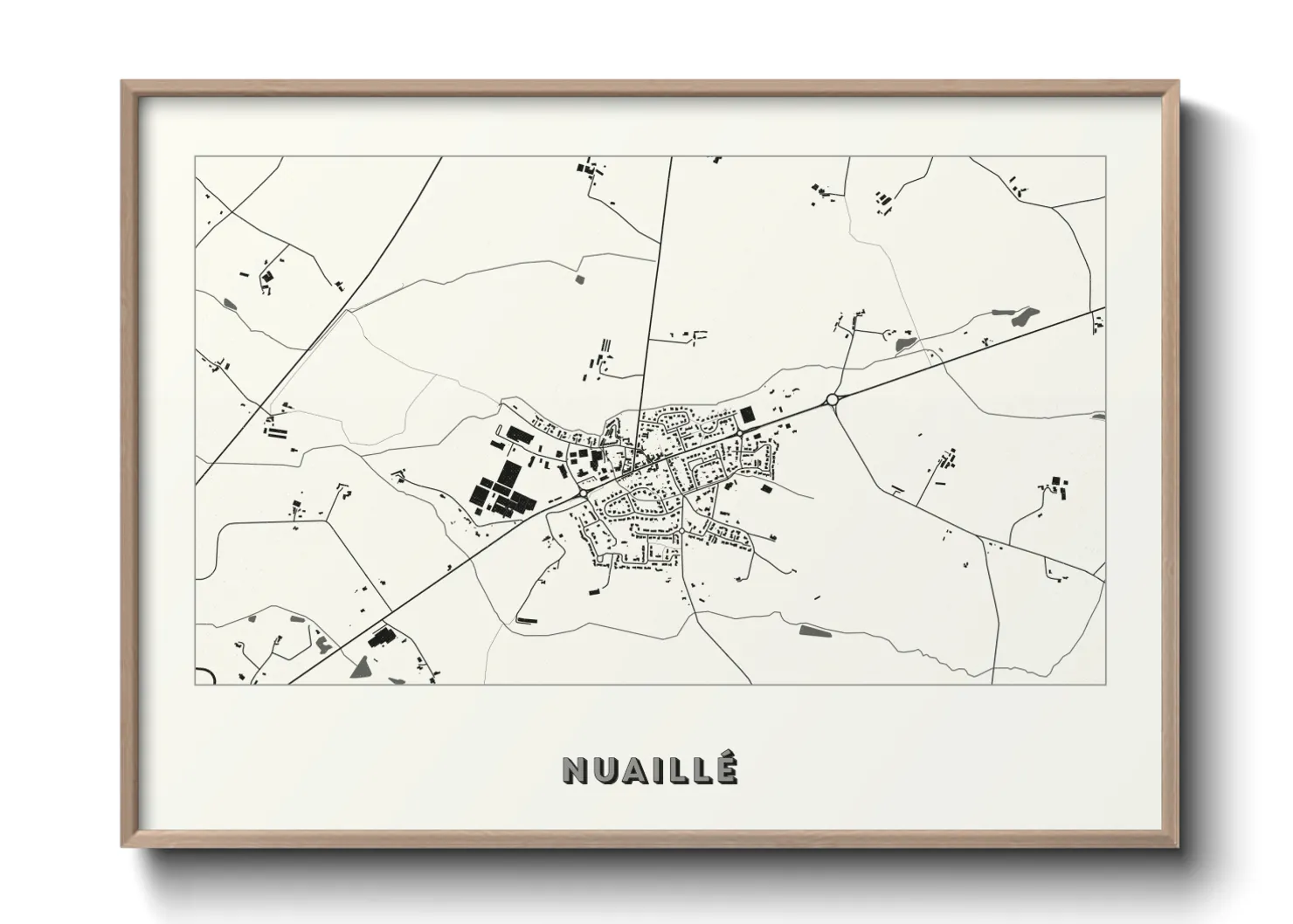 Une affiche de carte sur Nuaillé