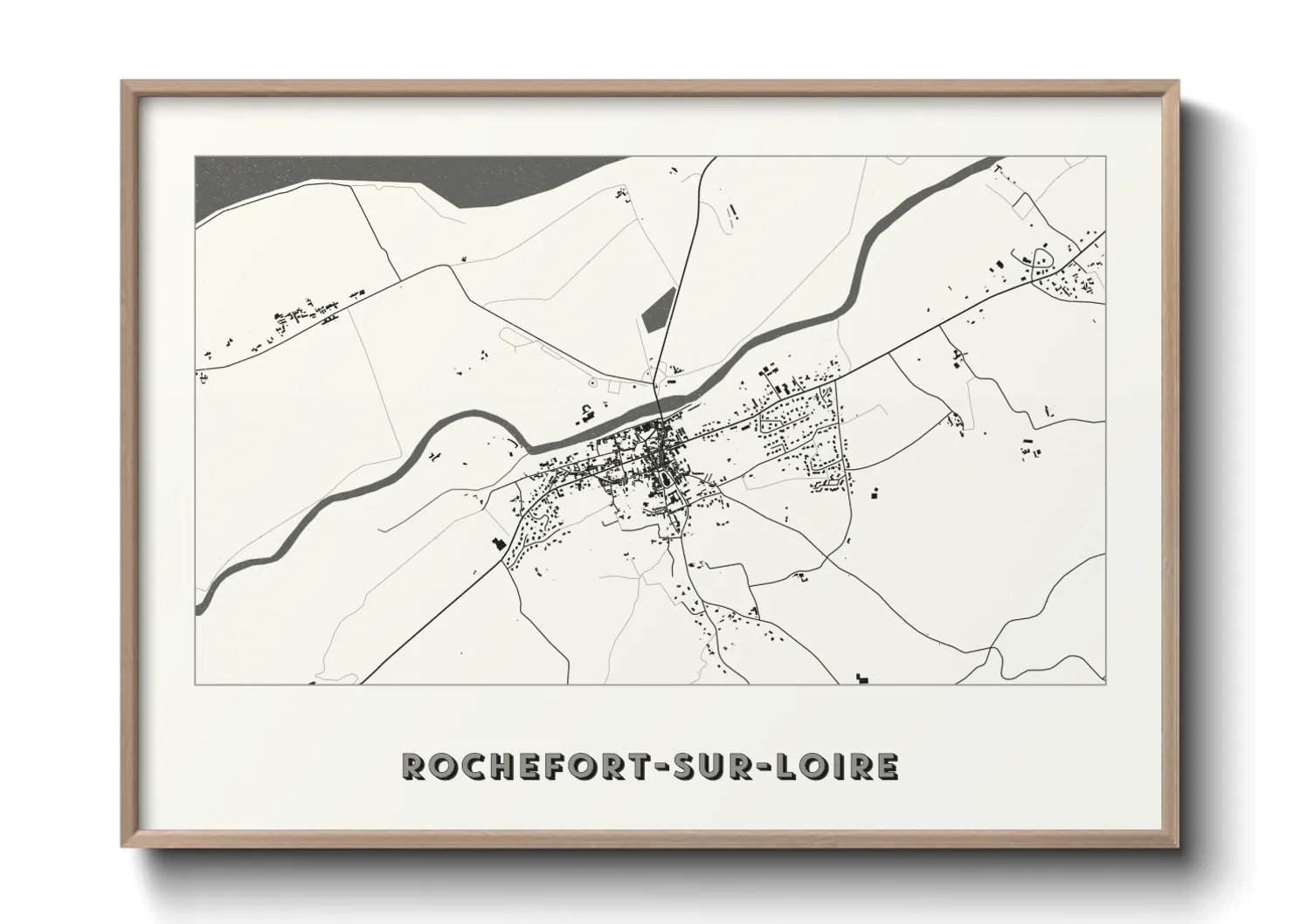 Une affiche de carte sur Rochefort-sur-Loire