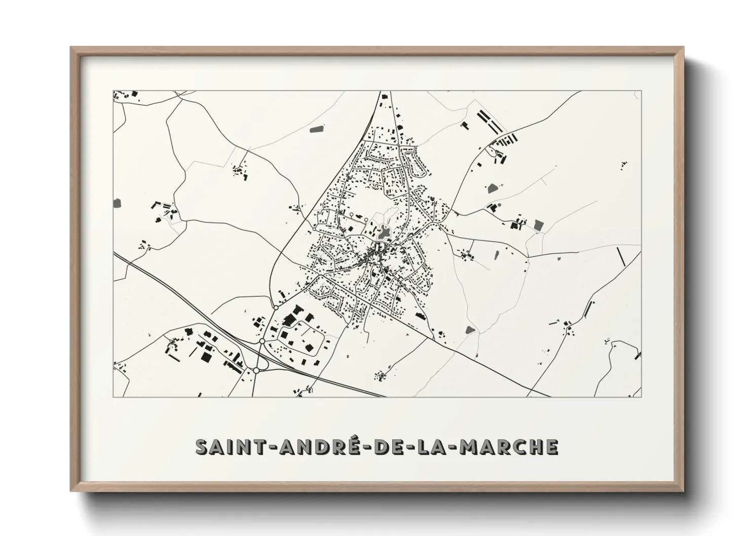 Une affiche de carte sur Saint-André-de-la-Marche