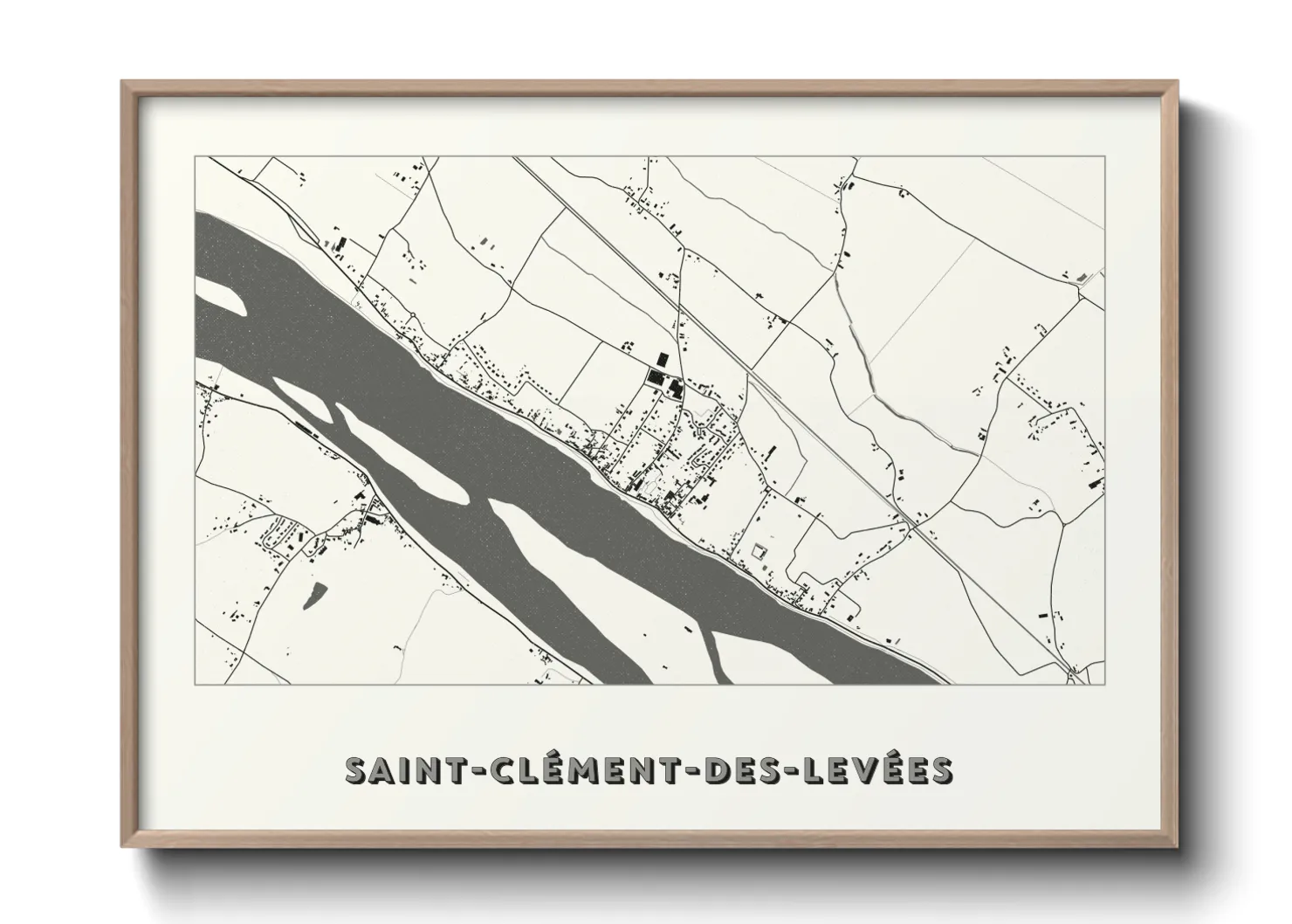 Une affiche de carte sur Saint-Clément-des-Levées