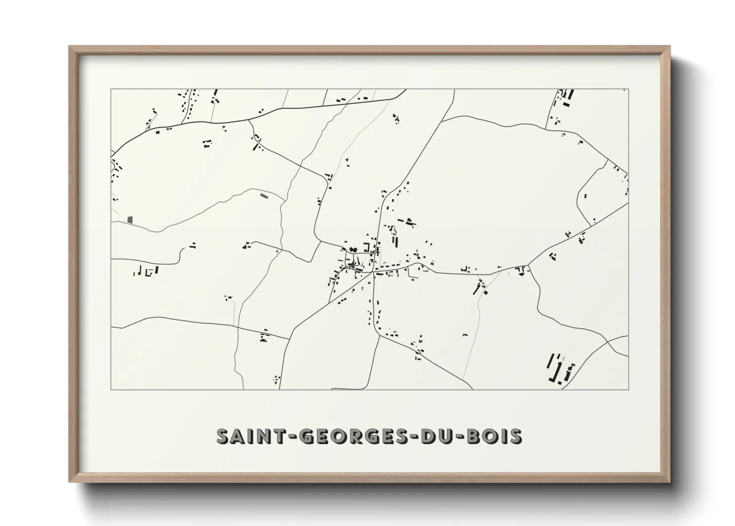 Une affiche de carte sur Saint-Georges-du-Bois