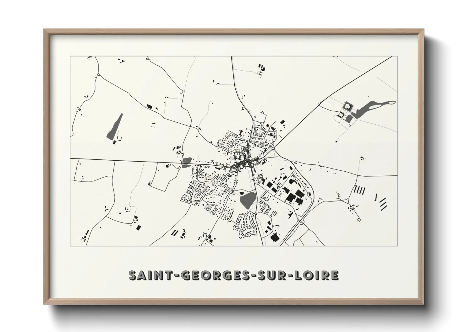 Une affiche de carte sur Saint-Georges-sur-Loire